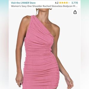 Amazon dress, large, hot pink color